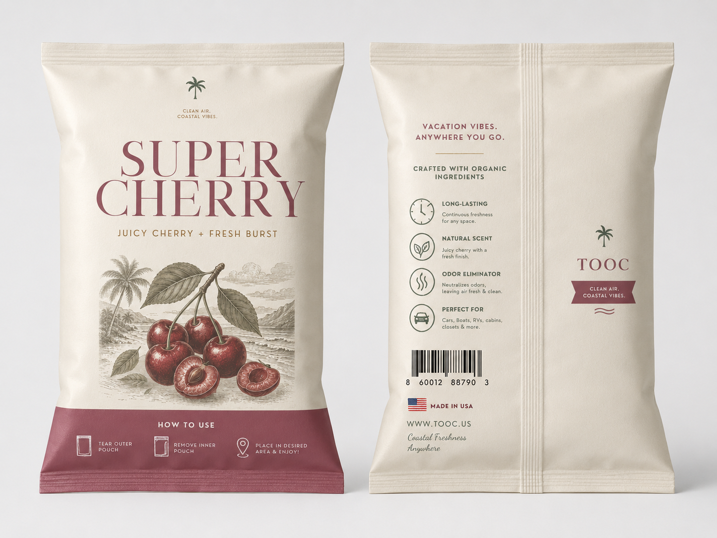 Organic Air Freshener Pouch- Super Cherry